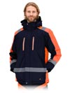 LH-ASKER | dunkelblau-orange | Gefütterte schutzjacke
