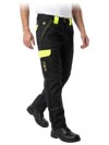 LH-SPECWELD-T | black-yellow | Protective welders trousers
