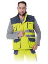 LH-FMNX-V | yellow-navy blue-gray | Protective insulated bodywarmer
