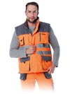 LH-FMNX-V | orange-grey-black | Protective insulated bodywarmer