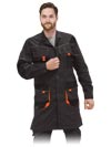 LH-FMN-C | stahlblau-schwarz-orange | Schutzschürze