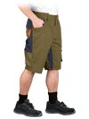 LH-NA-TS | khaki-granatowo-pomarańczowy | Spodnie ochronne do pasa - krótkie