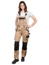 LH-SAND-B | beige-black | Protective bib-pants