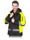 LH-BLIZZARD | schwarz-gelb | Gefütterte schutzjacke