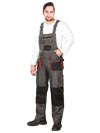 LH-BSW-B | gray-black-red | Protective insulated bib-pants