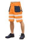 LH-FMNX-TS | pomarańczowo-granatowo-szary  | Spodnie ochronne do pasa - krótkie