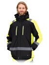 LH-ASKER | schwarz-aquamarin | Gefütterte schutzjacke