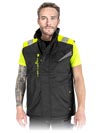 LH-RAUT-V | black-yellow | Protective insulated bodywarmer