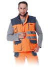 LH-FMNX-V | orange-navy blue-gray | Protective insulated bodywarmer