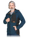 LH-NA-P | navy blue-black-orange | Protective insulated fleece jacket
