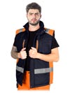 LH-ASKER-V | navy blue-orange | Protective insulated bodywarmer