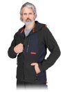LH-NA-P | black-navy blue-orange | Protective insulated fleece jacket
