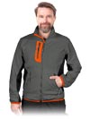 LH-FMN-P | dark grey-black-orange | Protective insulated fleece jacket