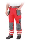 LH-FMNX-T | czerwono-stalowo-czarny | Spodnie ochronne do pasa